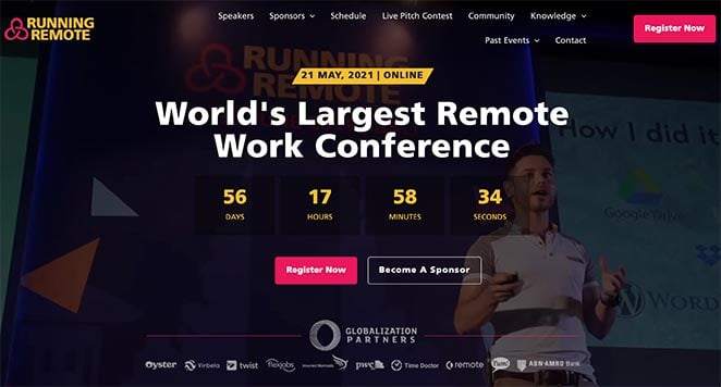 landing page événement