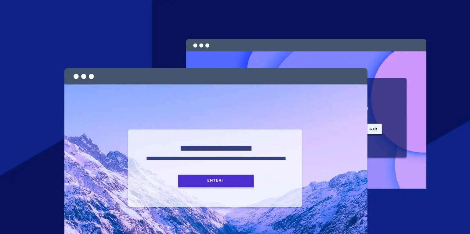 format landing page : splash page