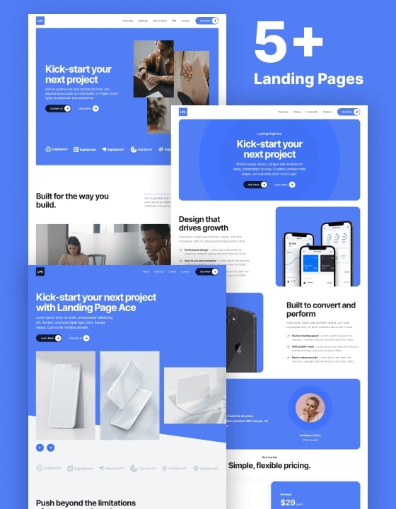 landing page webflow