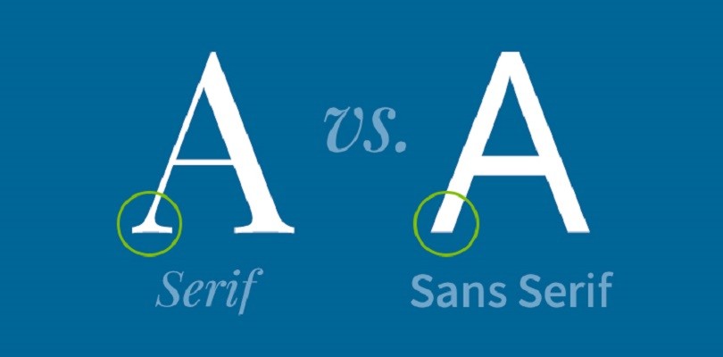 police site web : serif vs sans serif