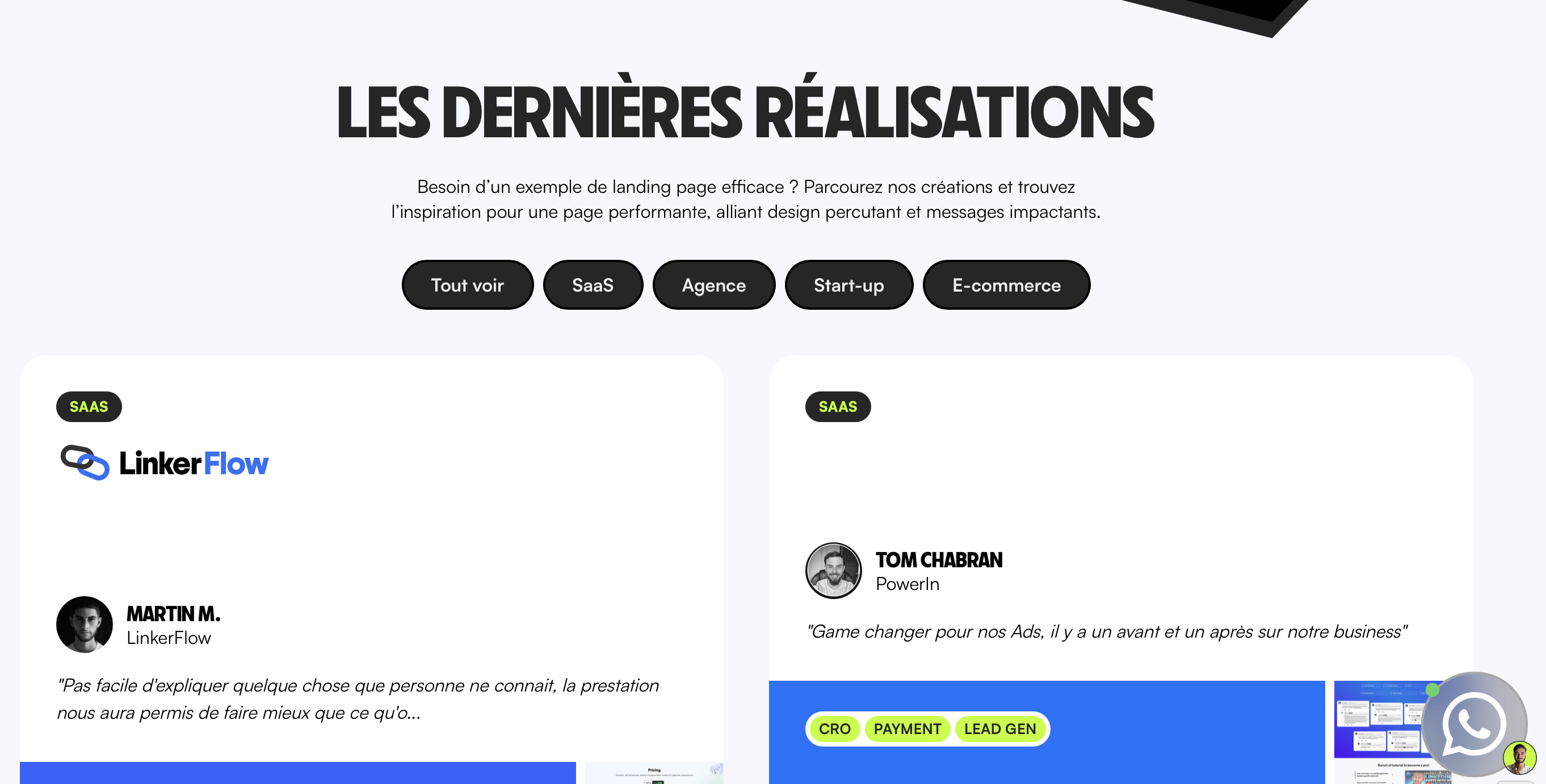 format landing page : convertlab réalisations